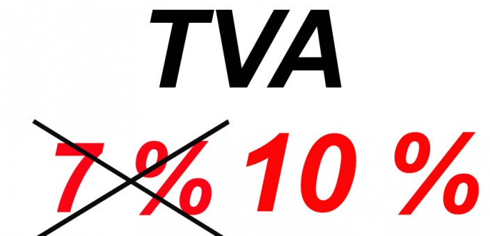 Hausse de la tva de 7% à 10% au 1er Janvier 2014